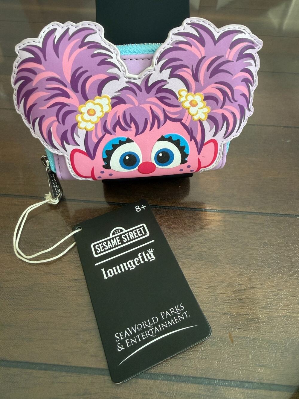 SEAWORLD EXCLUSIVE SESAME STREET ABBY CADABBY LOUNGEFLY WALLET NWT
